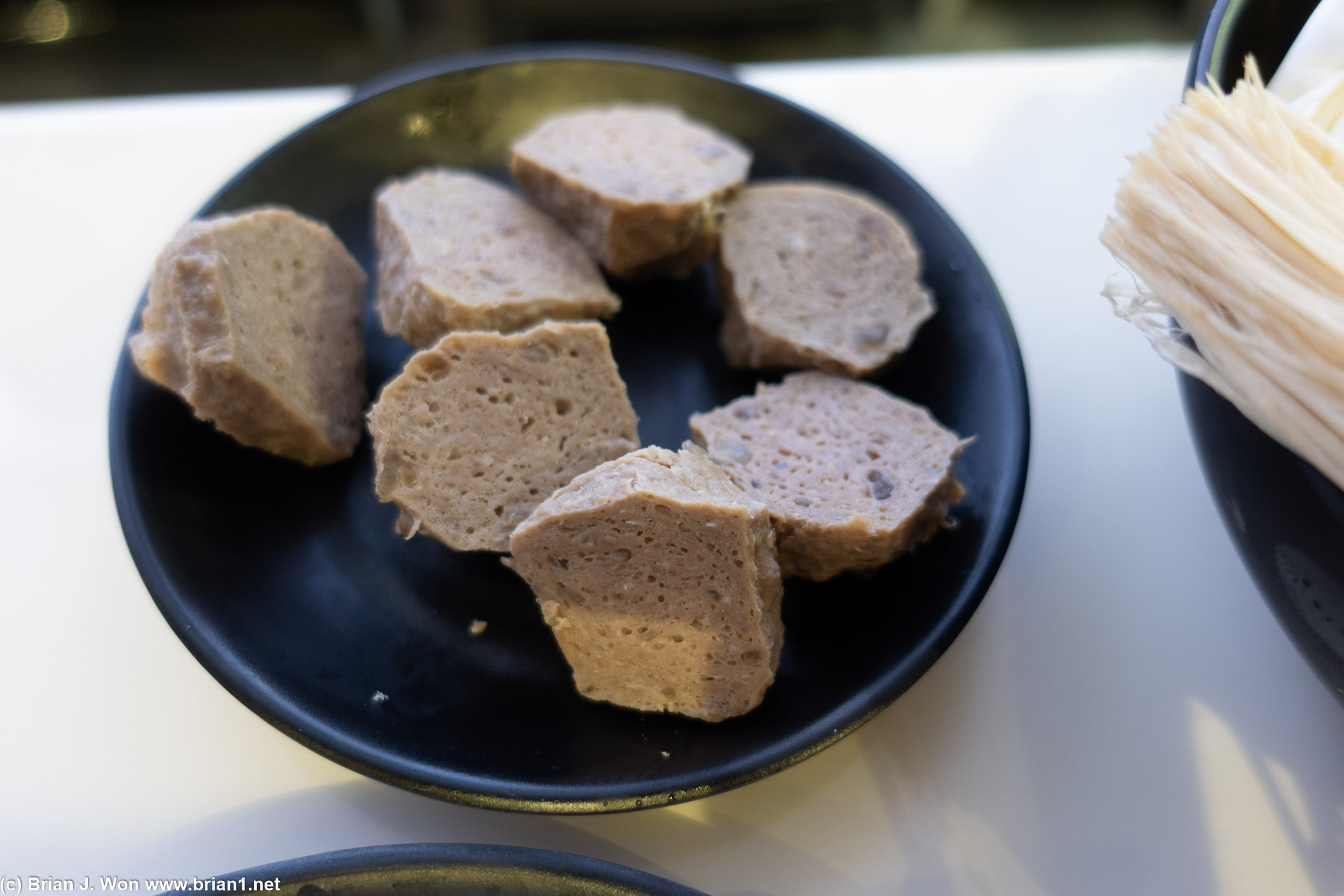 Beef tendon meatballs were good.