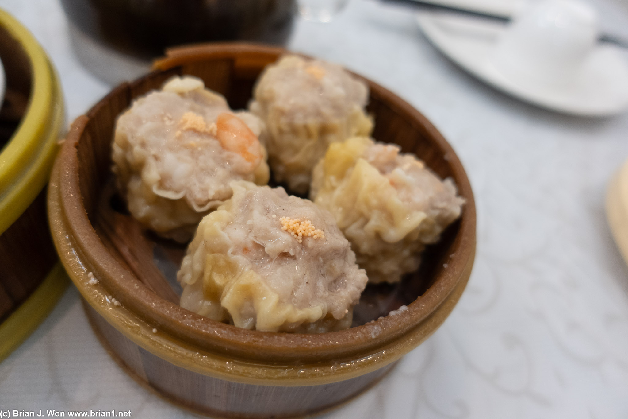 Shu mai are plump.