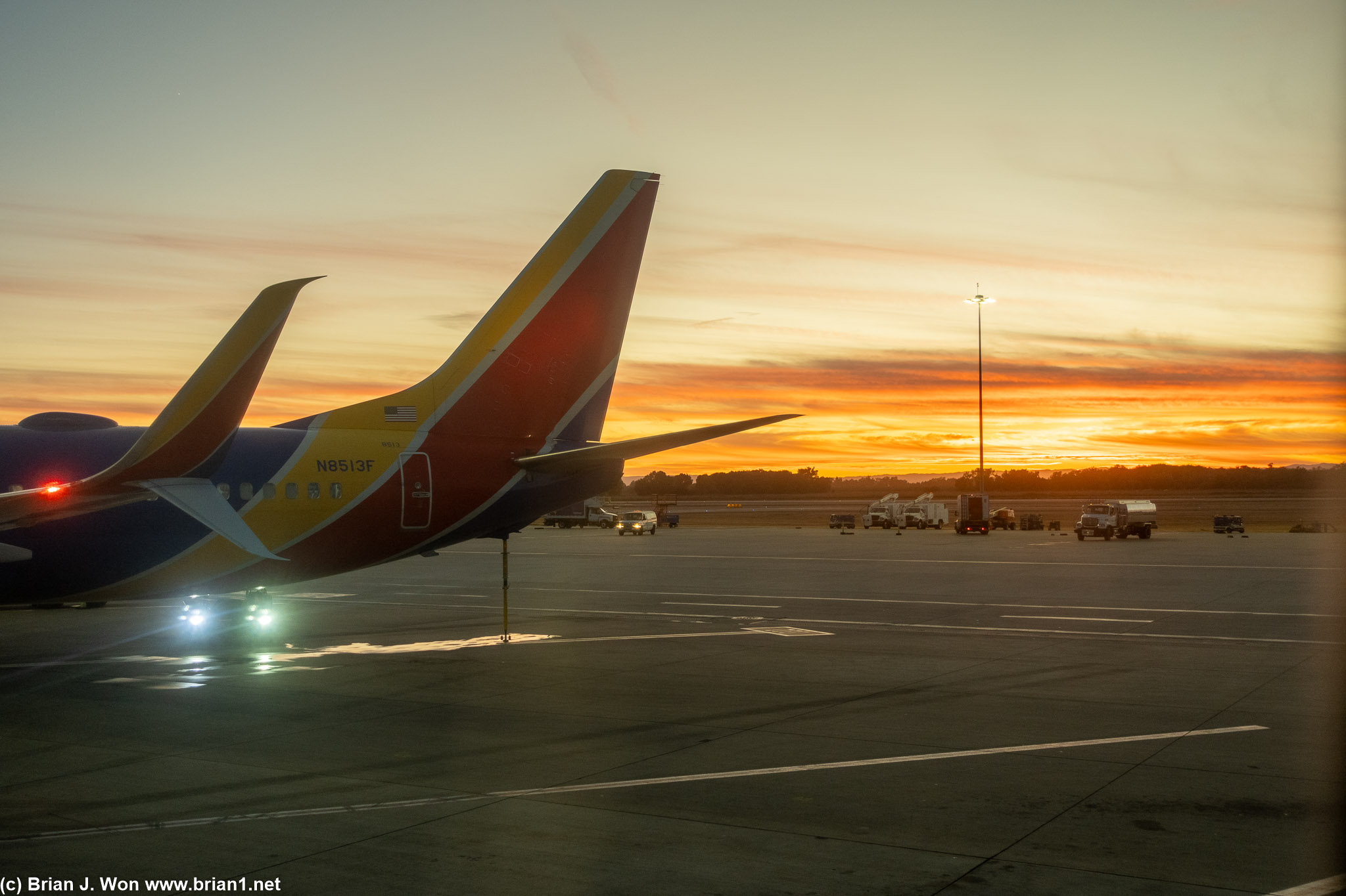 Some intense colors over Sacramento International Airport.