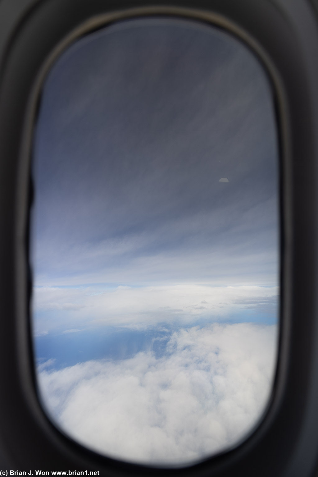 Fluffy clouds even at 30,000 feet.