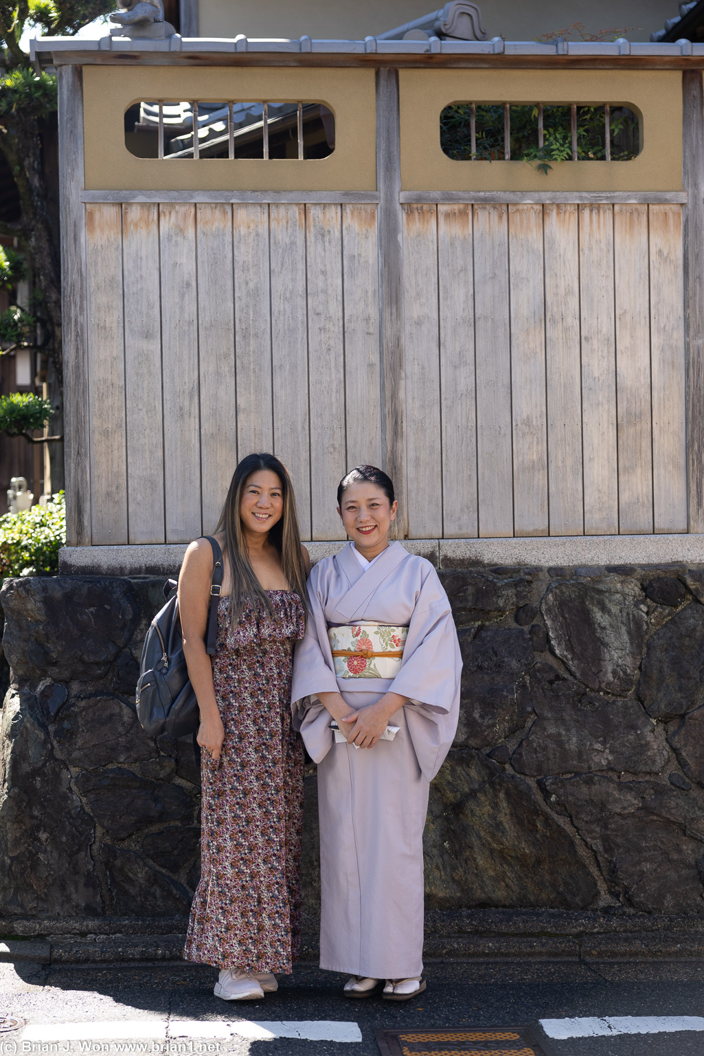 With the hostess of Tempura Endo Yasaka.