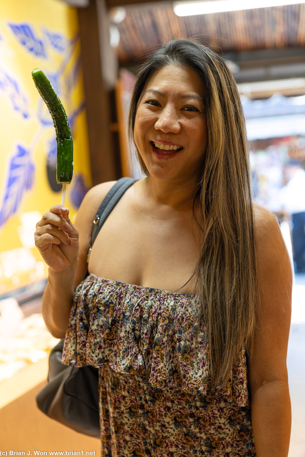 Found her pickled cucumber.