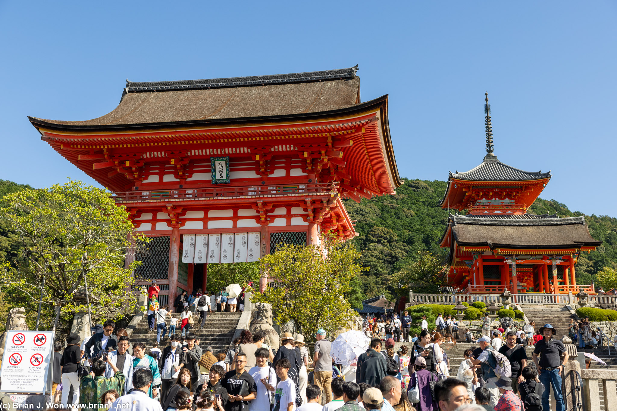 Kiyomizu-dera Temple is crazy packed.