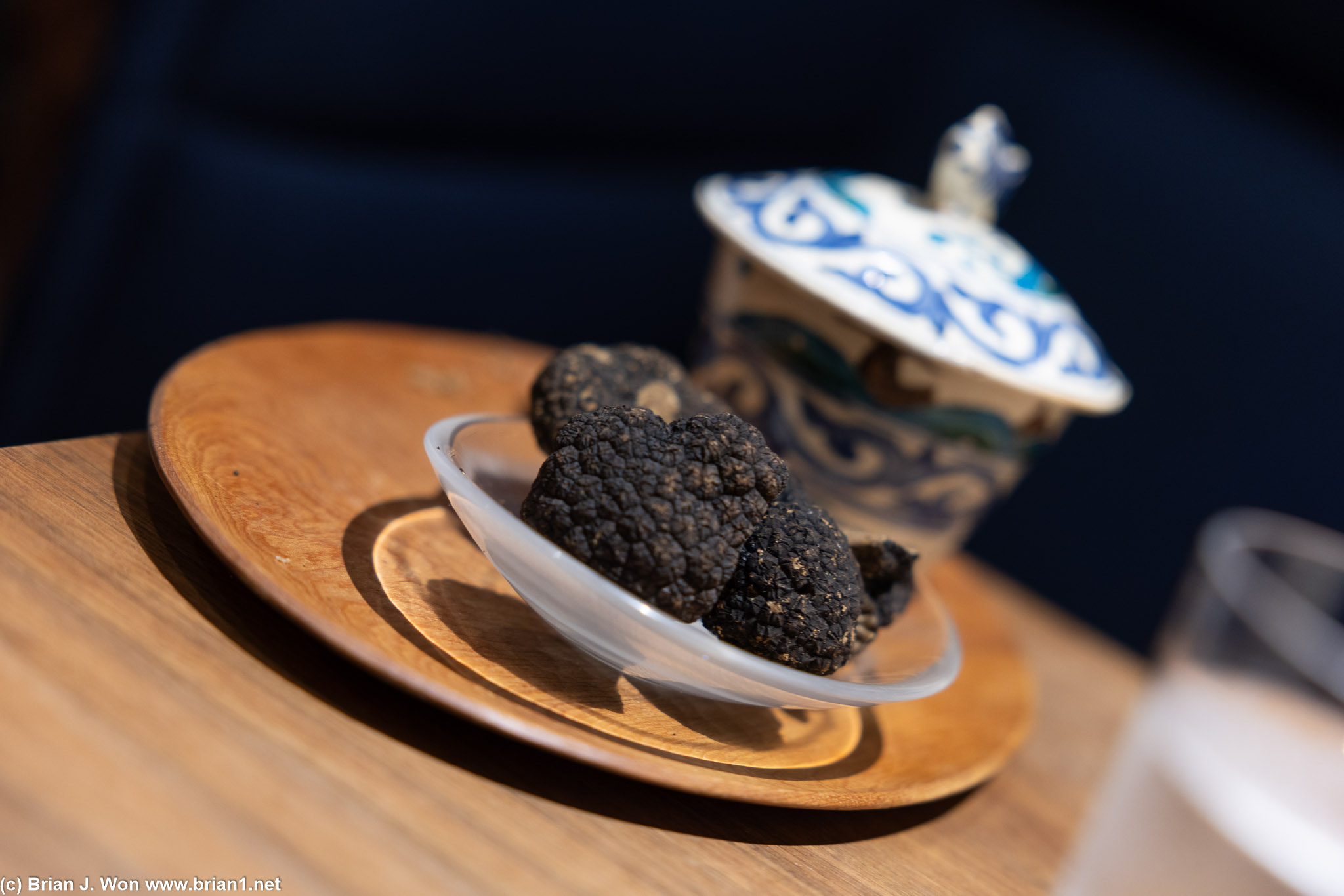 Black truffles.