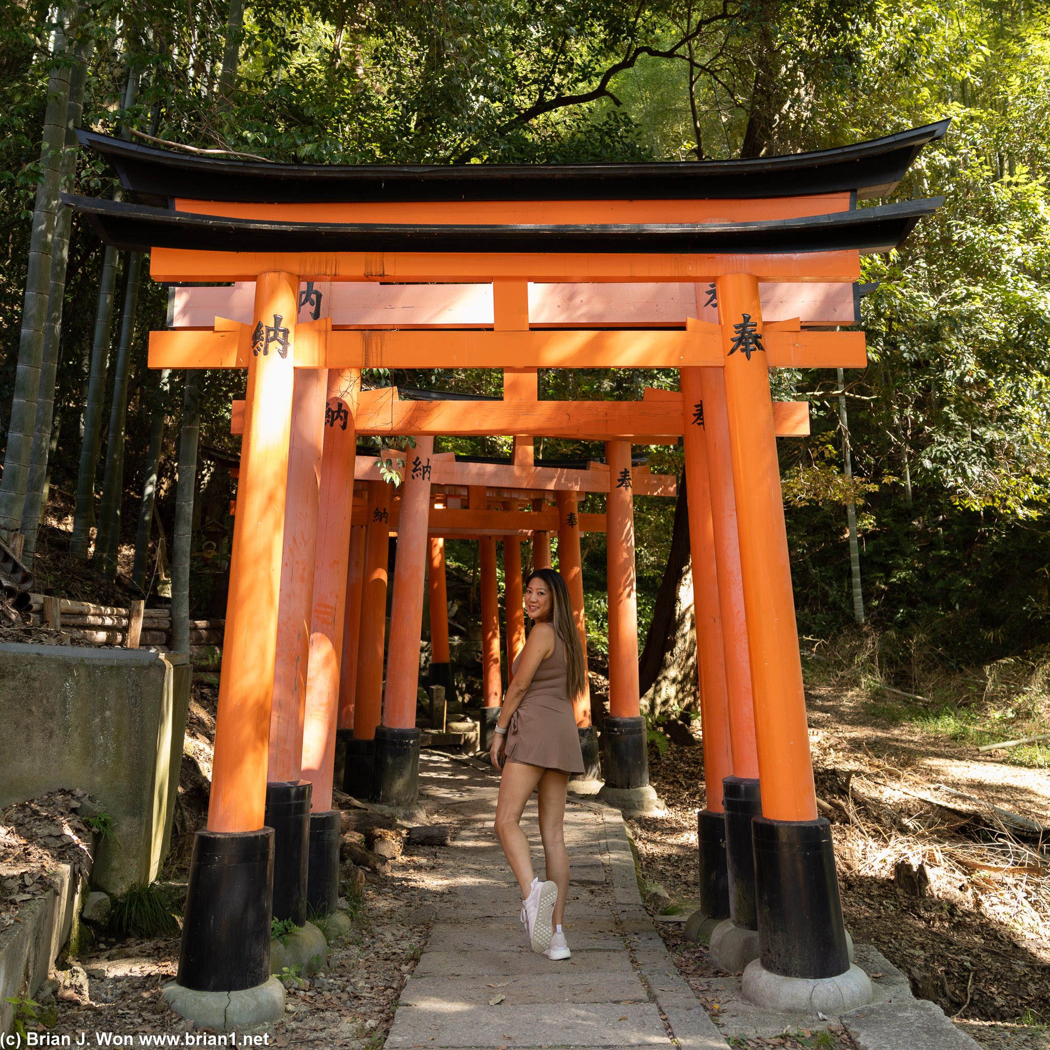 Posing begins on day 2 in Kyoto.