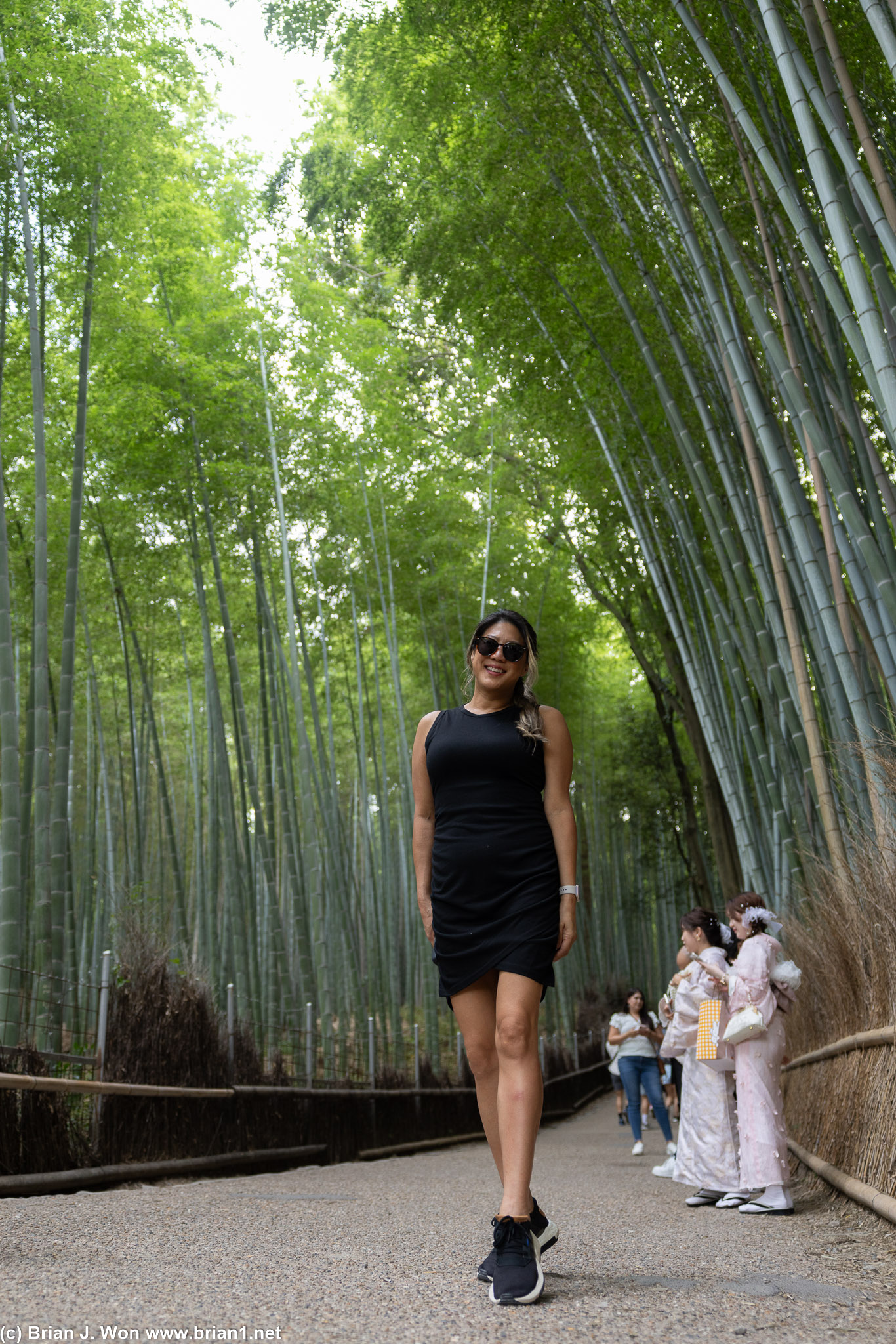 Back to Arashiyama Bamboo Forest in normal clothes.