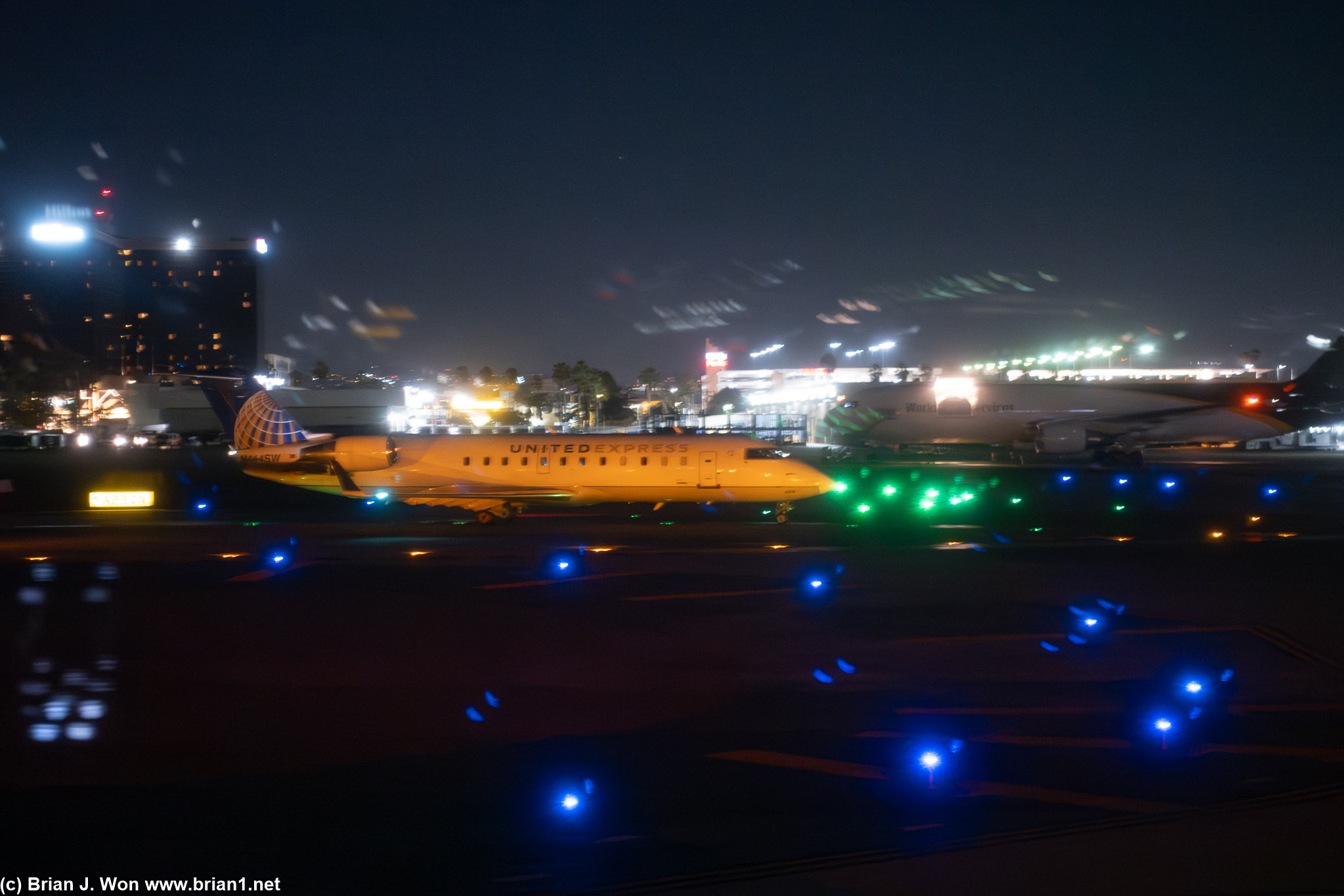 United Express CRJ-200 on the taxiway at LAX.