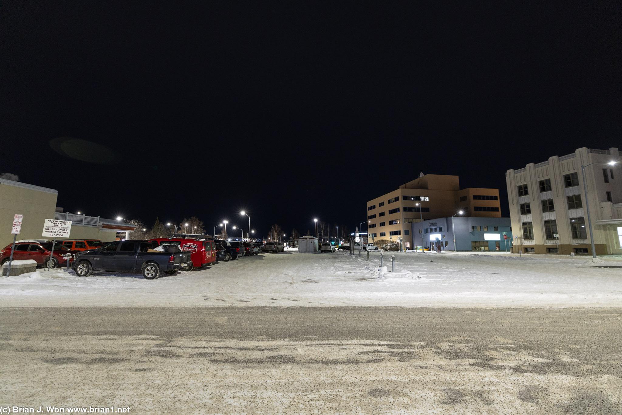 You know you're in a low-density part of America when large parking lots are a part of downtown.