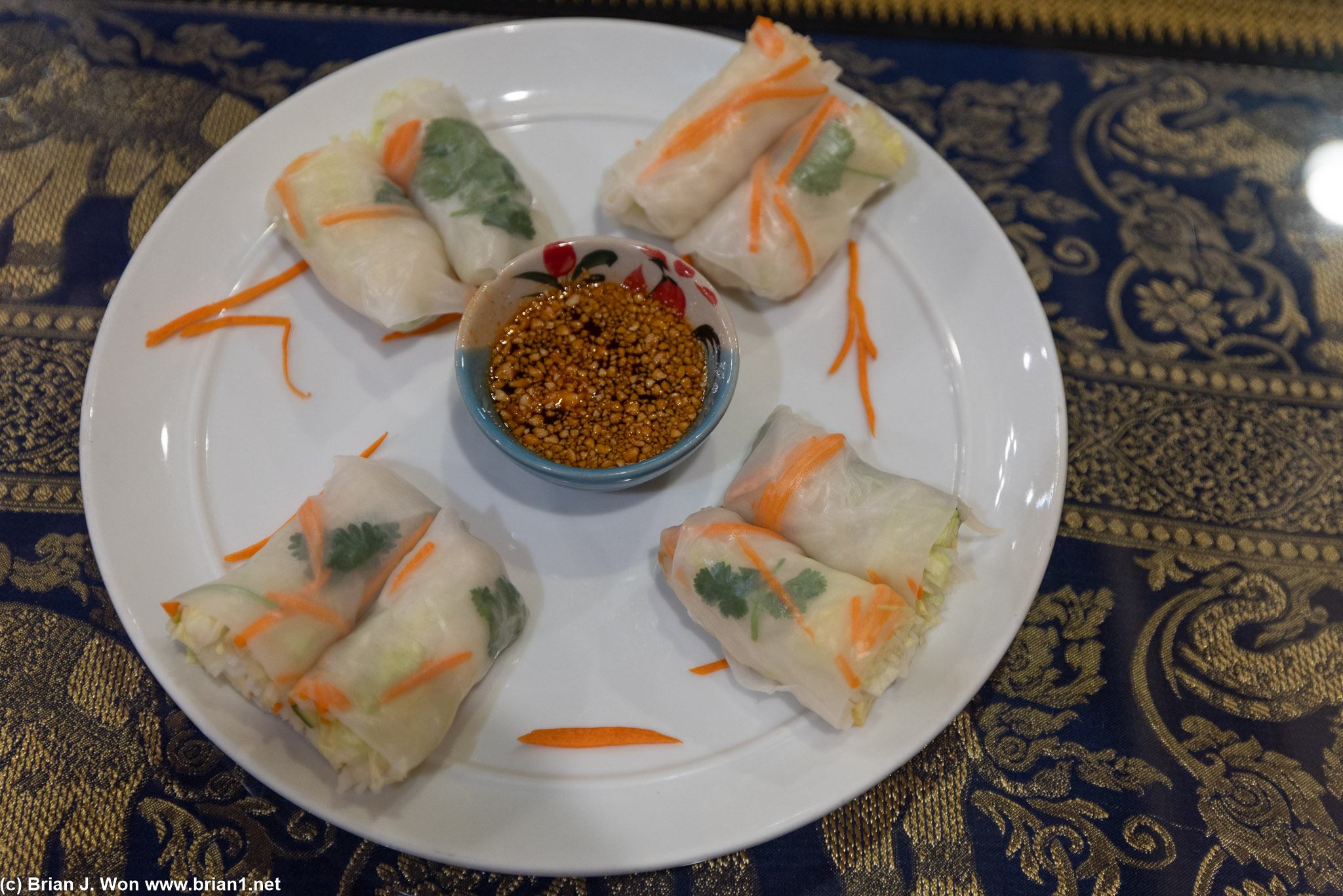 Spring rolls are a bit small but quite good.