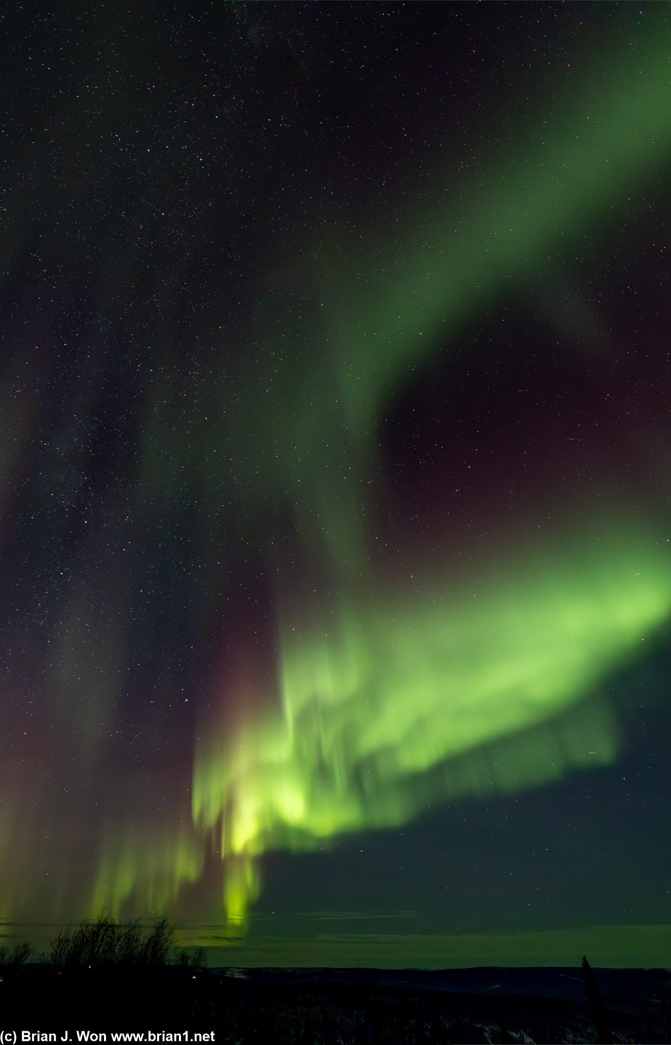 First time seeing purples in the aurora borealis.