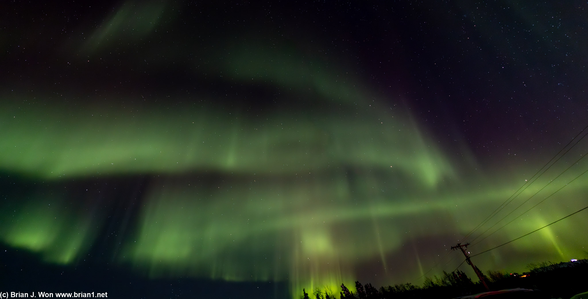 Changing angles was rewarded with horizontal bands of green and purple.