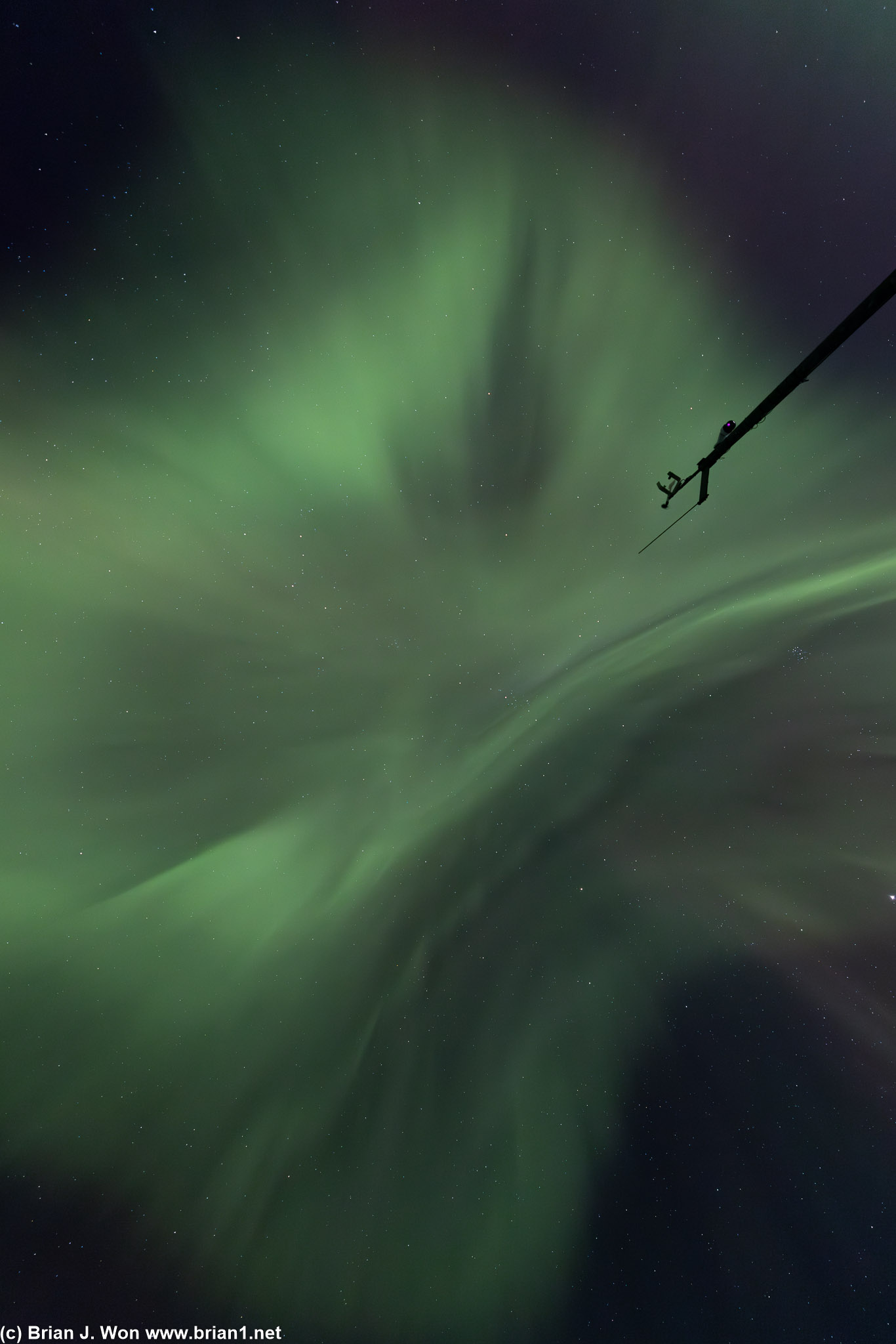 First time I've experienced the aurora borealis directly overhead.