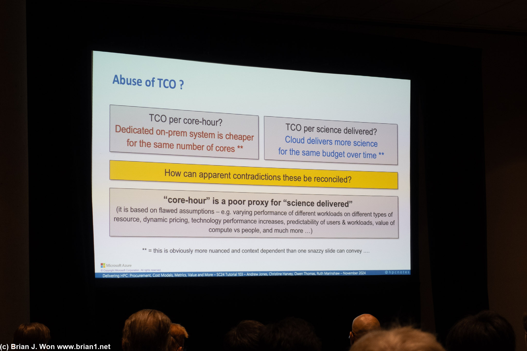 Discussing TCO.