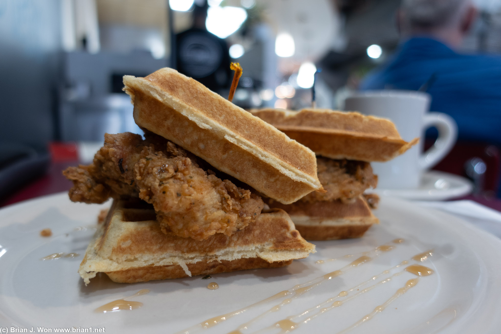 Chicken and waffles.