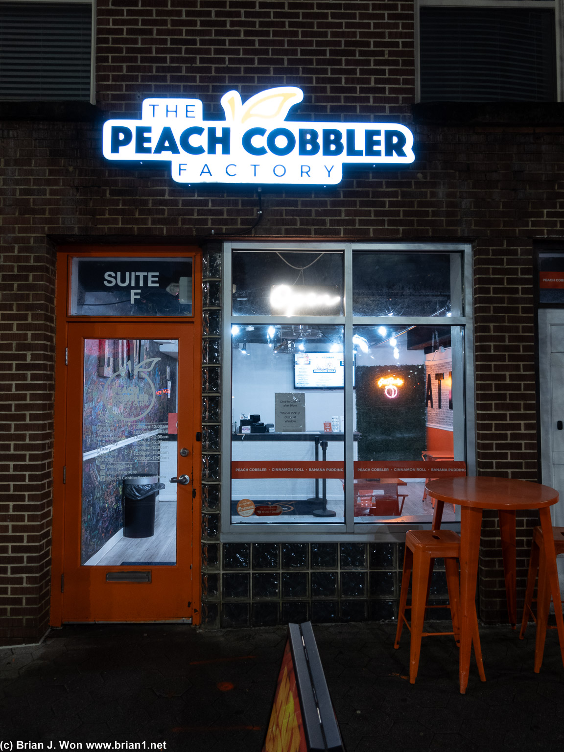 The Peach Cobbler Factory a few short blocks away.