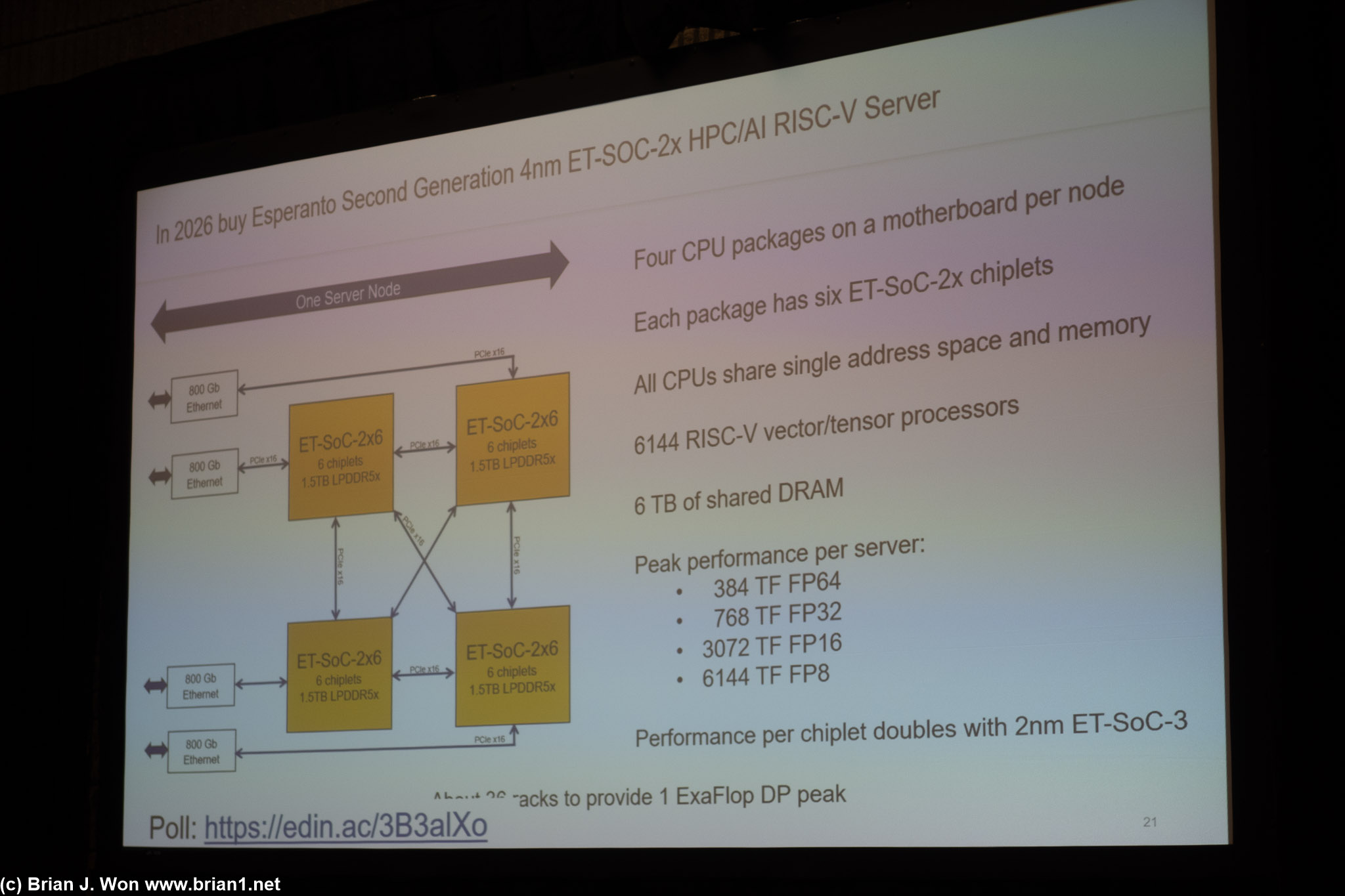 Esperanto RISC-V second gen coming in 2026.