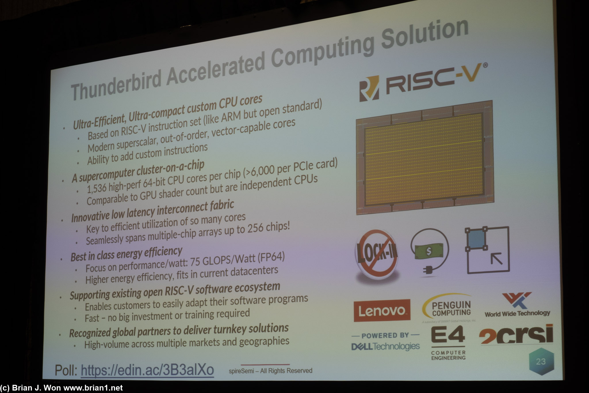 Thunderbird, another RISC-V server implementation.