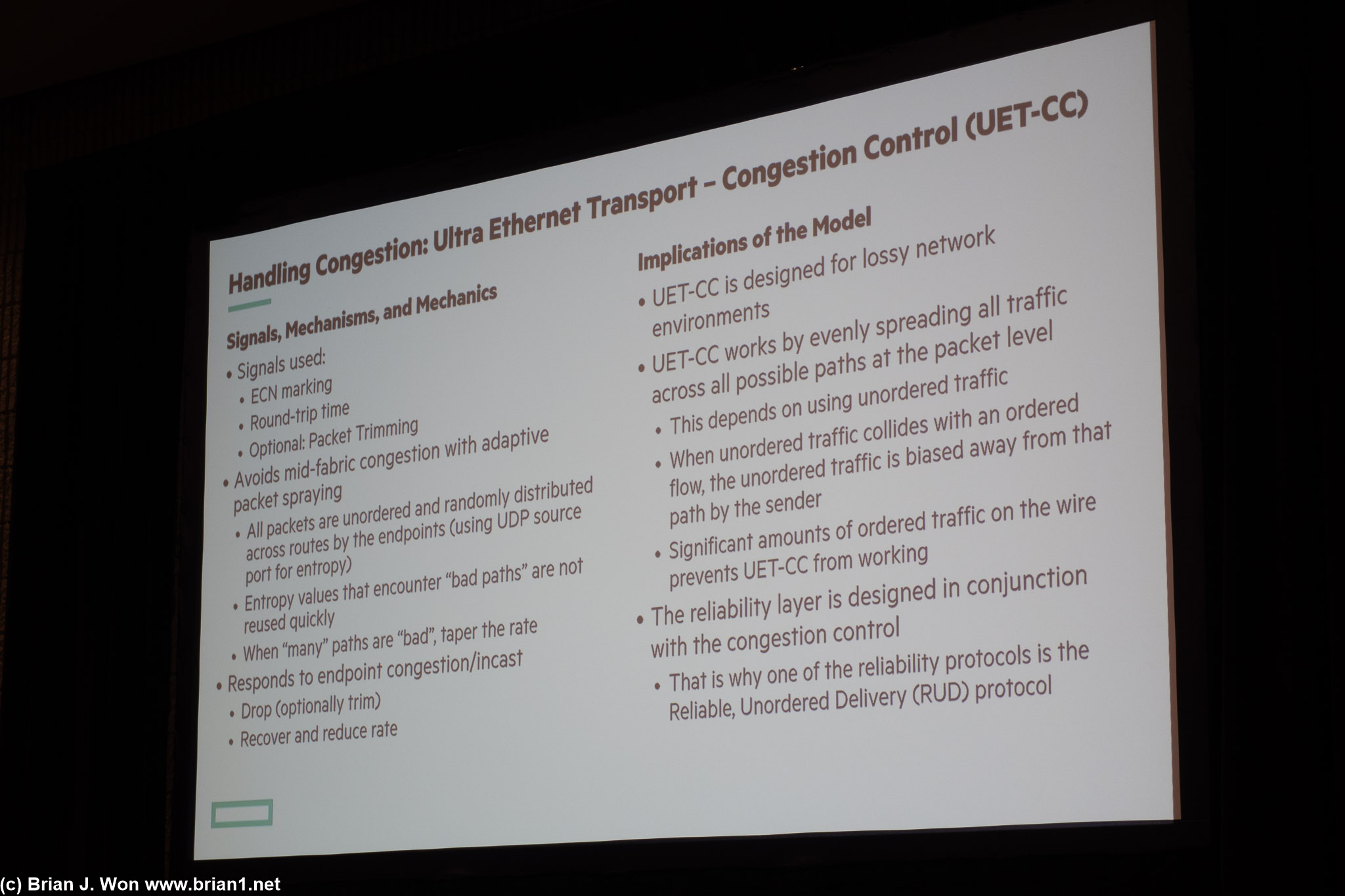 HPE Slingshot, basically HPE's customized ethernet for HPC, in Ultra Ethernet form.