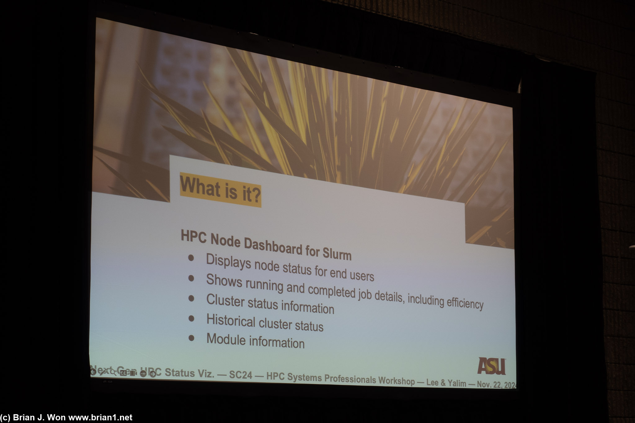 ASU's dashboard for their HPC nodes, running Slurm.