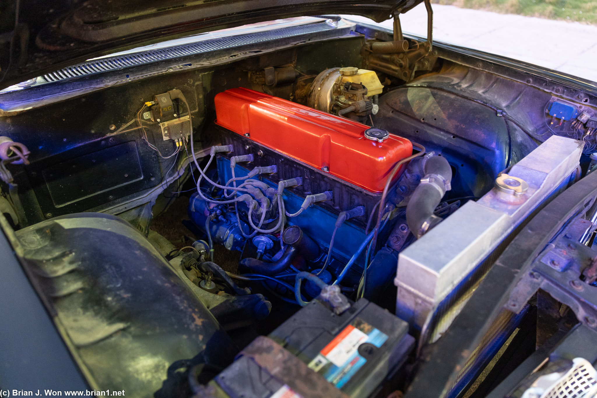 Original engine and transmission in tonight's ride.