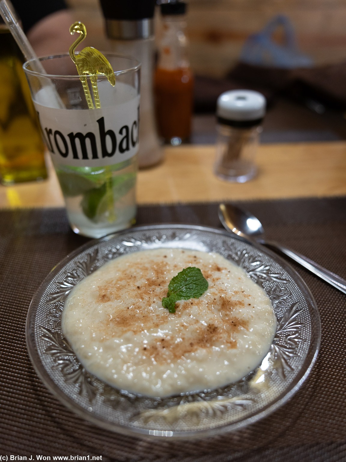 Rice pudding.