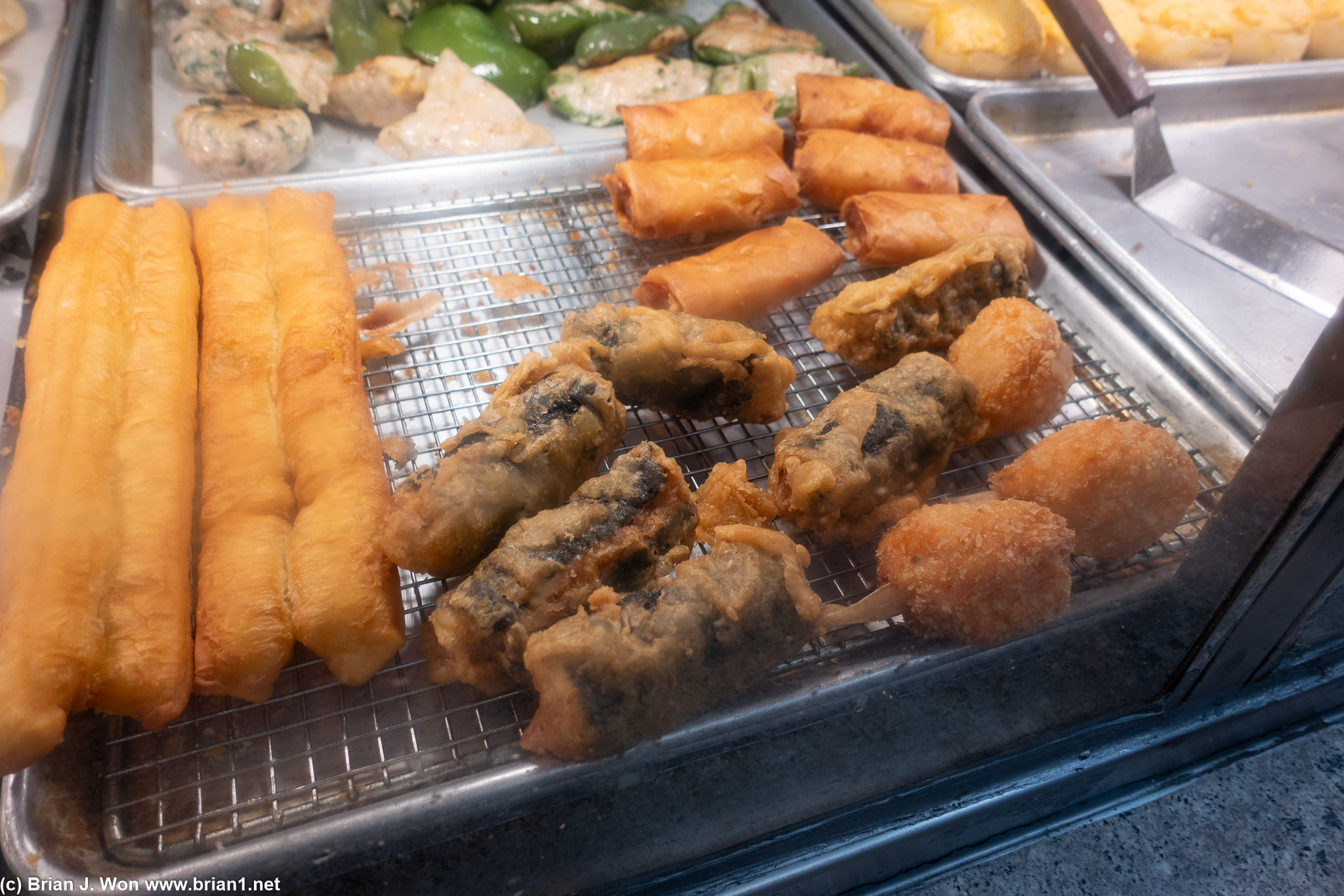 Deep fried goodies - yeow teow, shrimp balls, egg rolls...