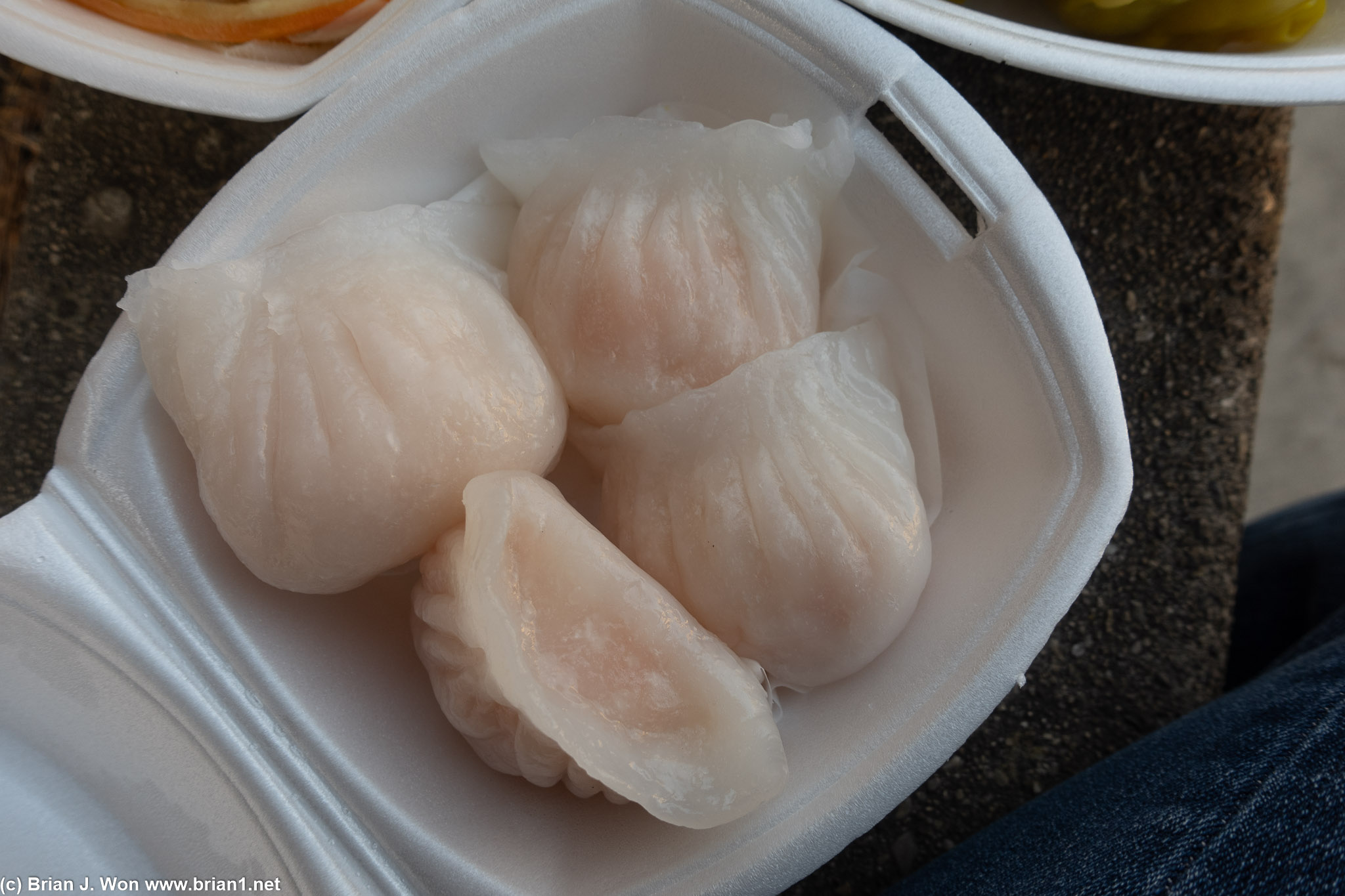 These har gow looked better than the ones in the case.