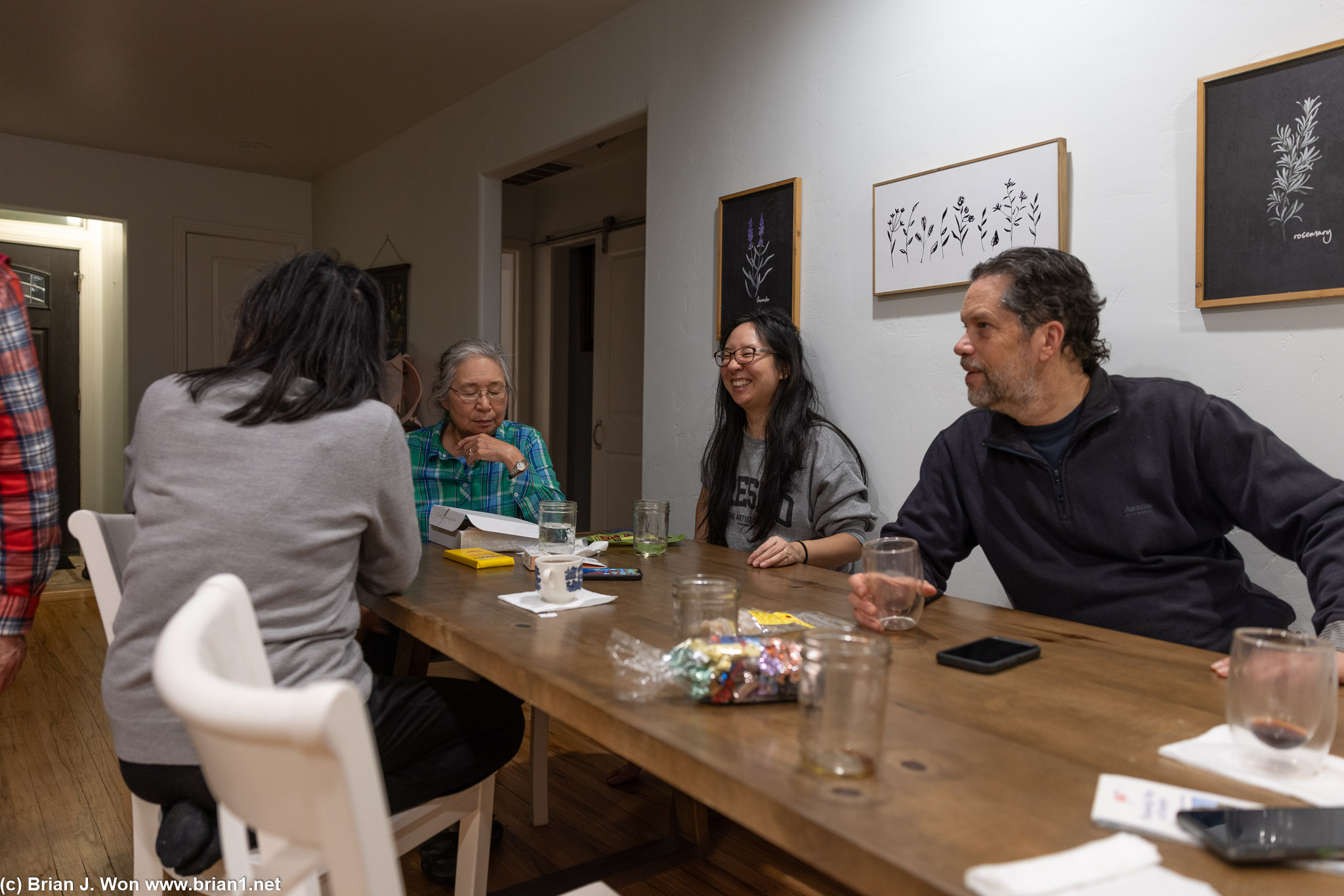 Family at the table.