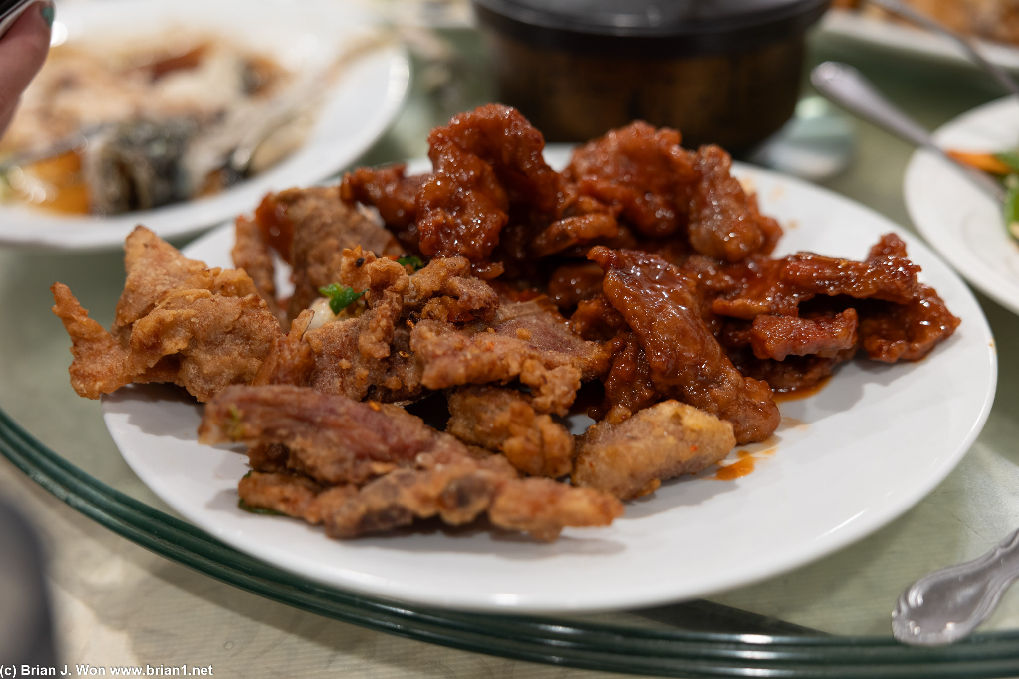 Half and half pork, a family favorite.