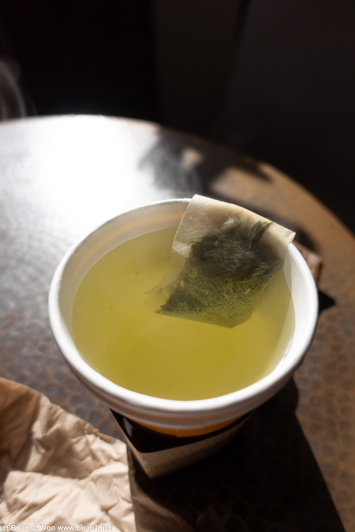 Green tea at Demitasse.