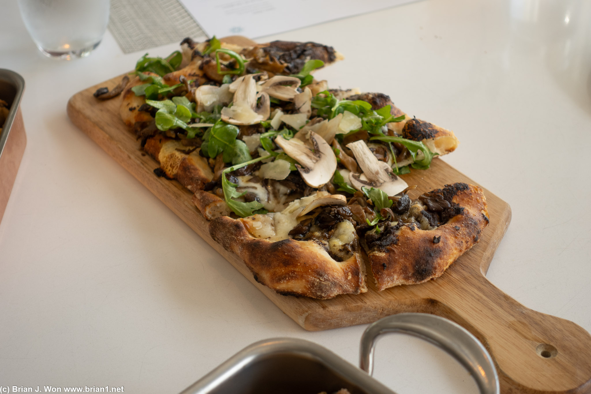 Mushroom pizza.