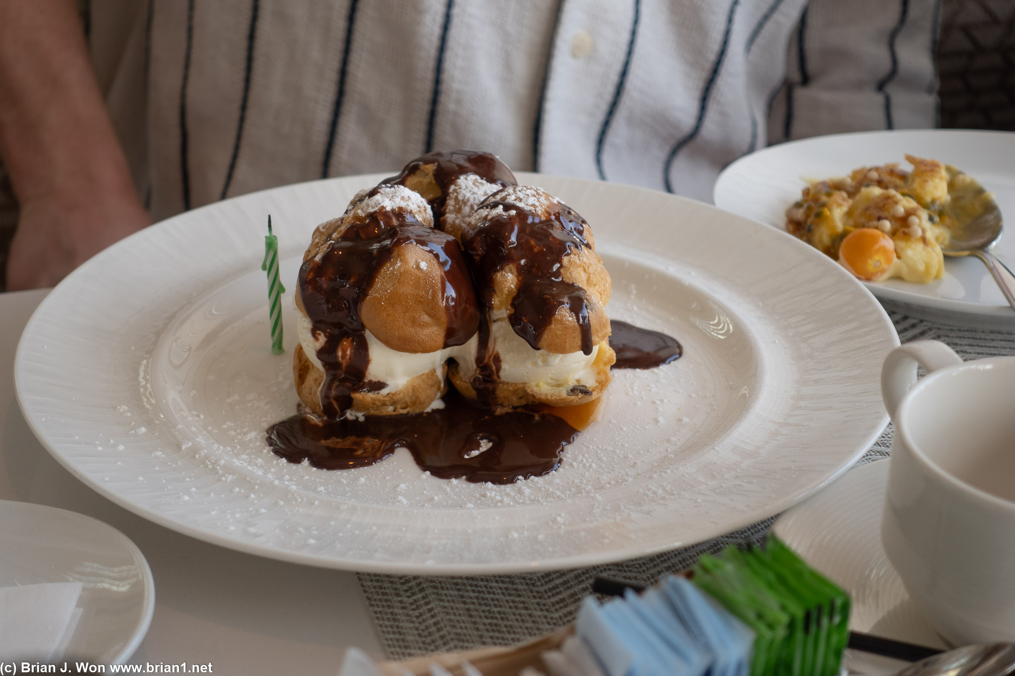 Cream puffs but with ice cream.