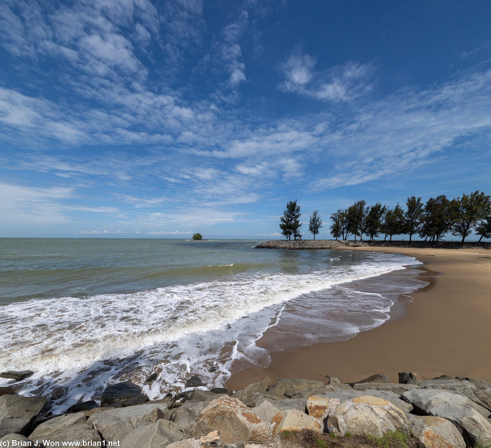 East headlands in the distance.