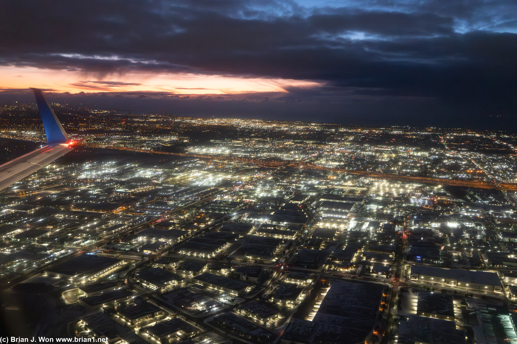 Glorious sunrise as we take off from Tornoto Pearson International Airport.