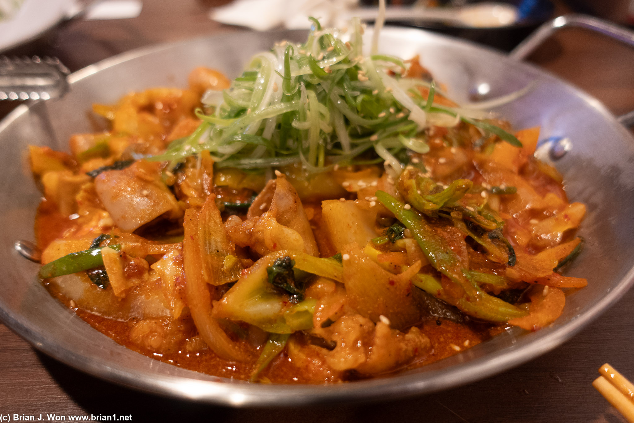 Stir fried pork intestine was the way to go.