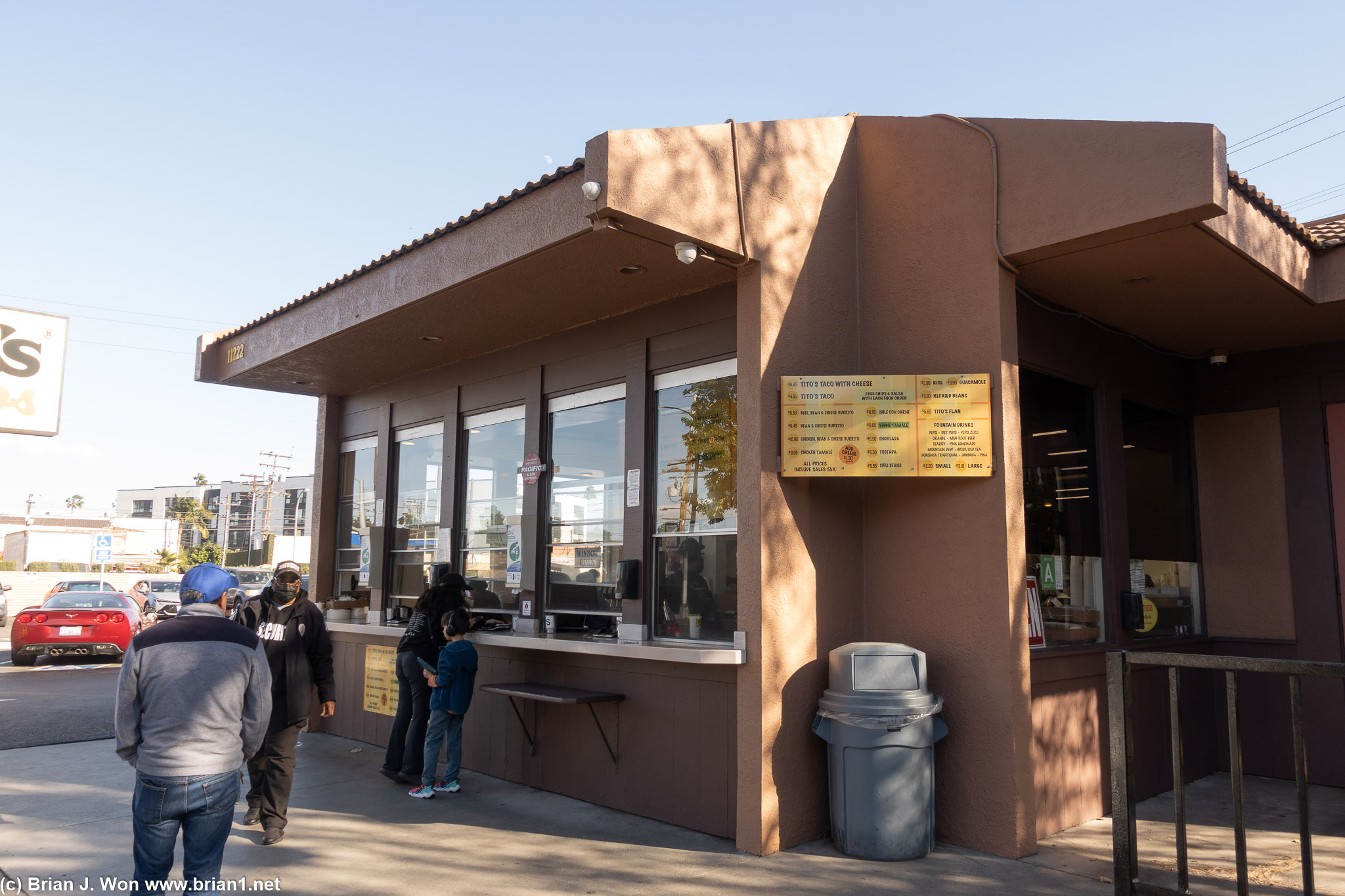 1:45pm and not much of a line at Tito's Tacos.