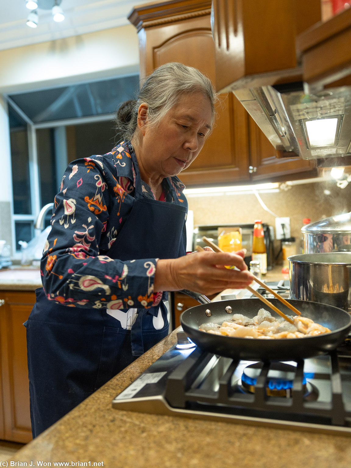 Mom's turn to cook again.