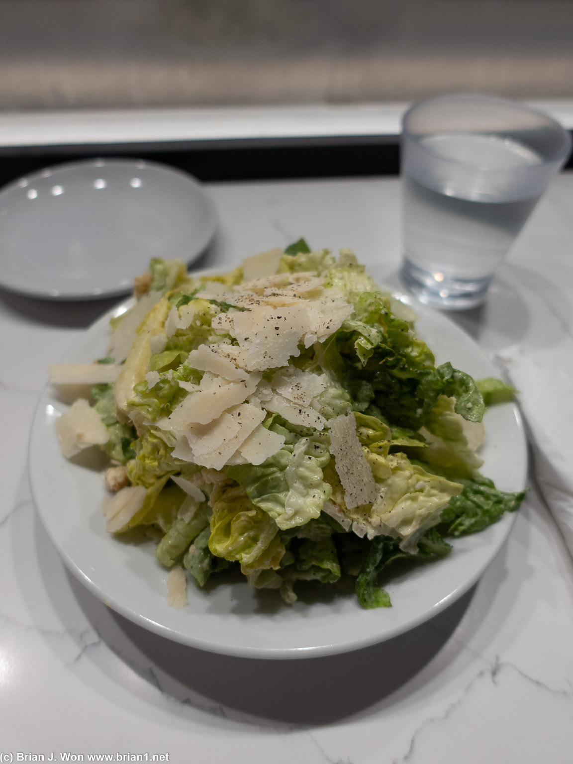 Caesar salad is good sized, as it should be for what they charge.