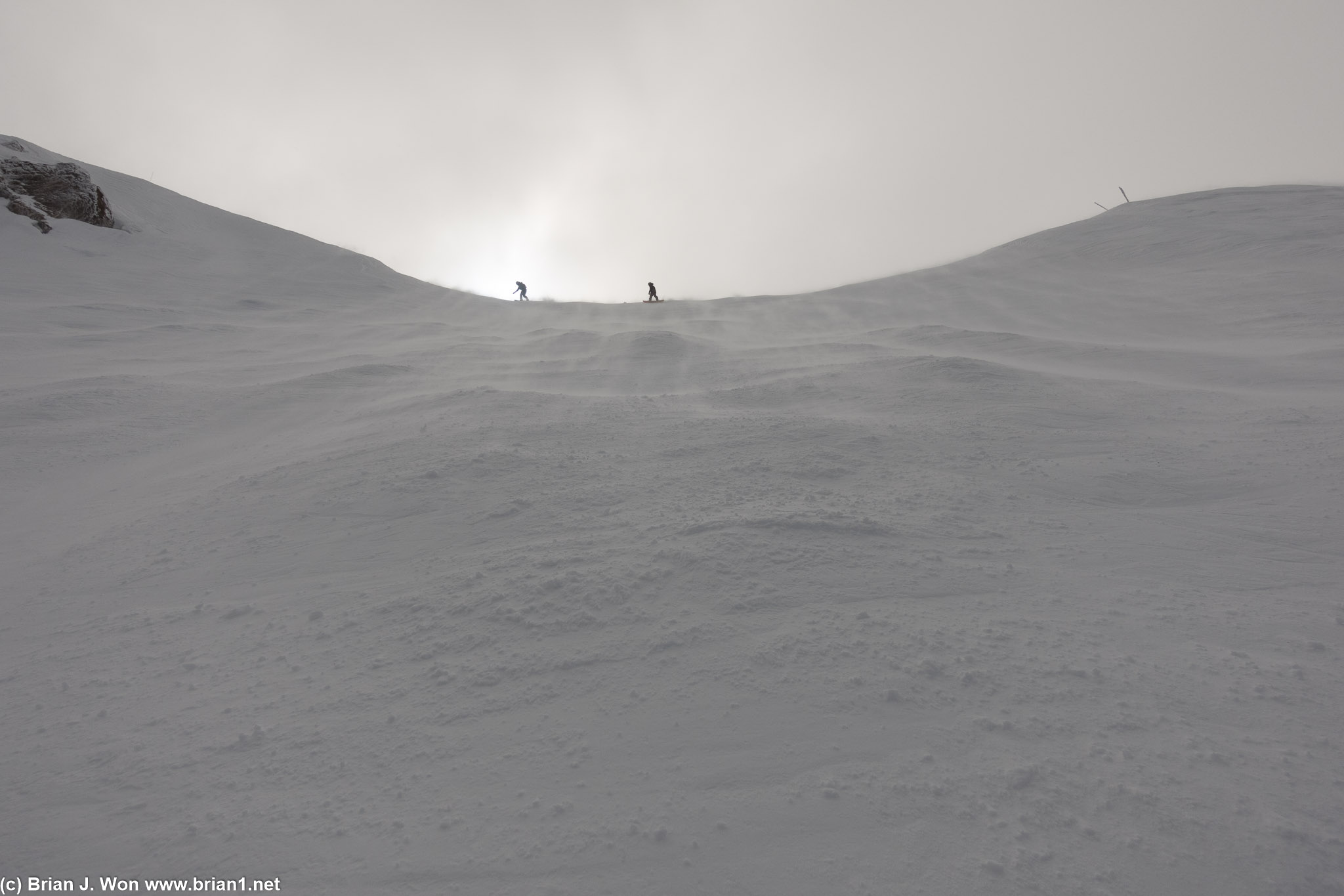 Siva starting down Cornice.