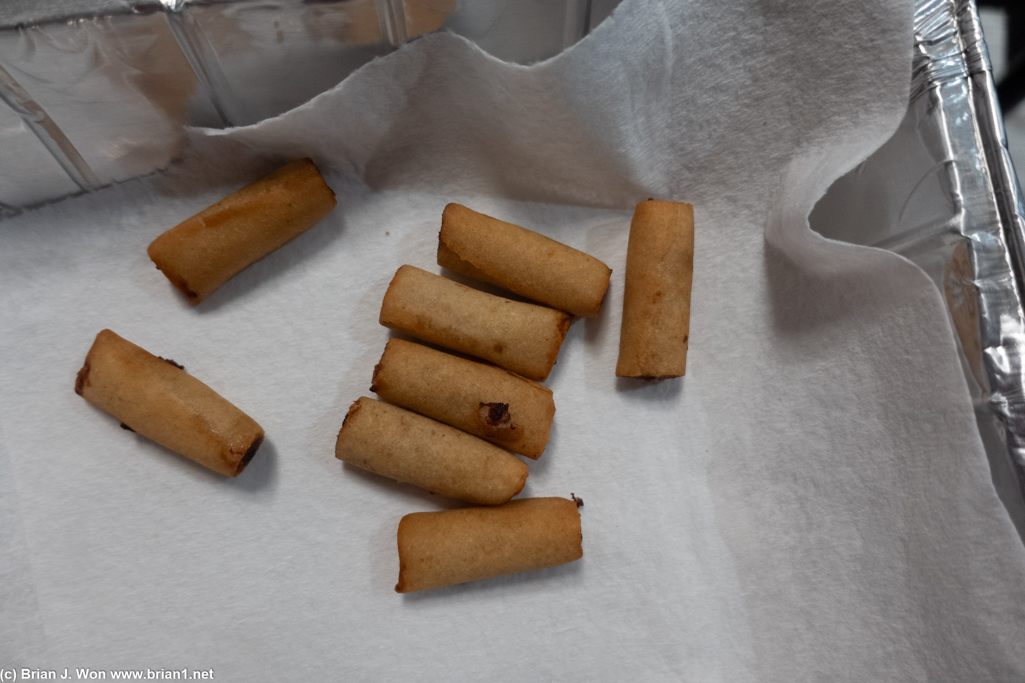 Chris deep-fried lumpia.