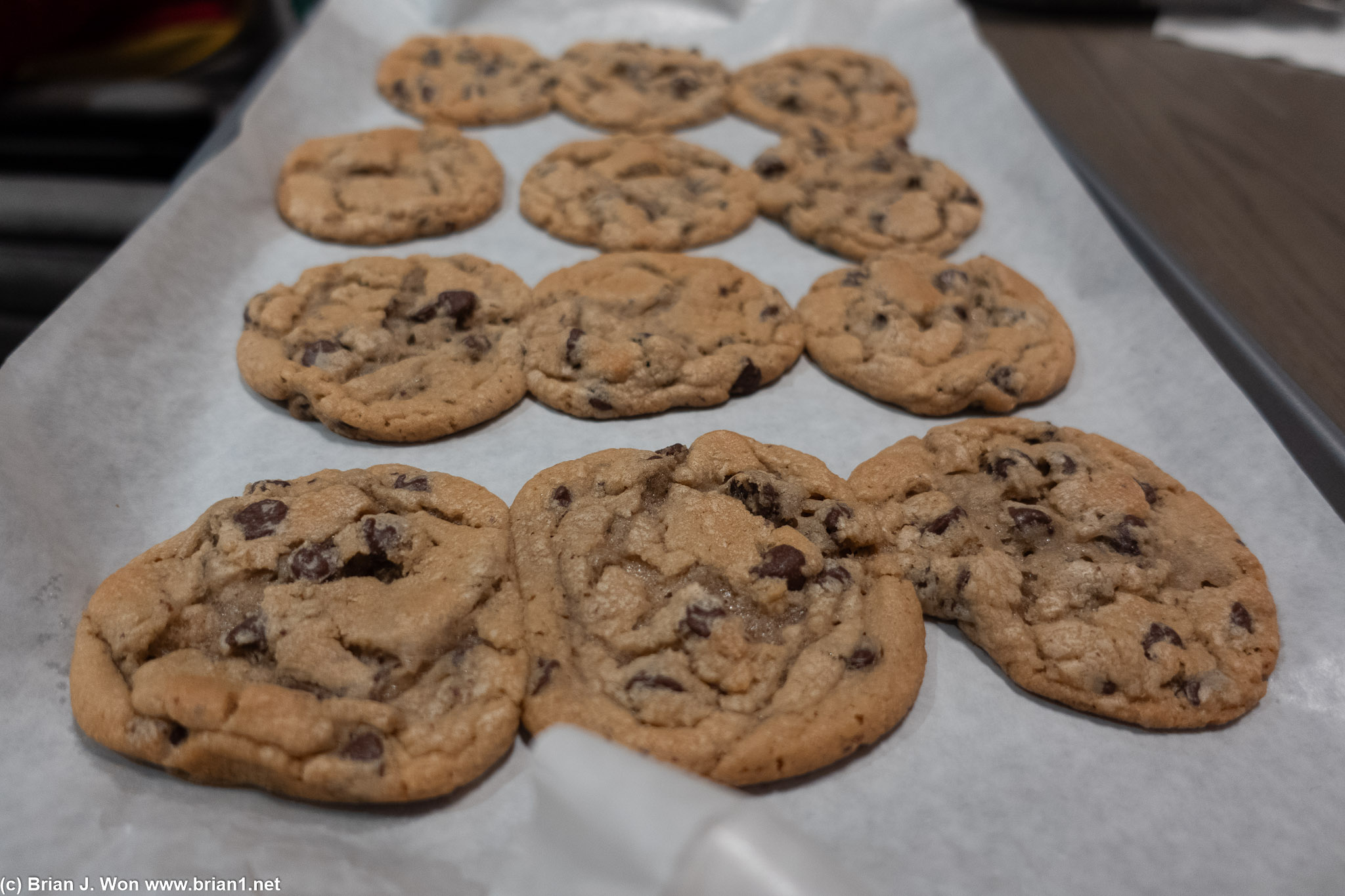 Chris baked more cookies.