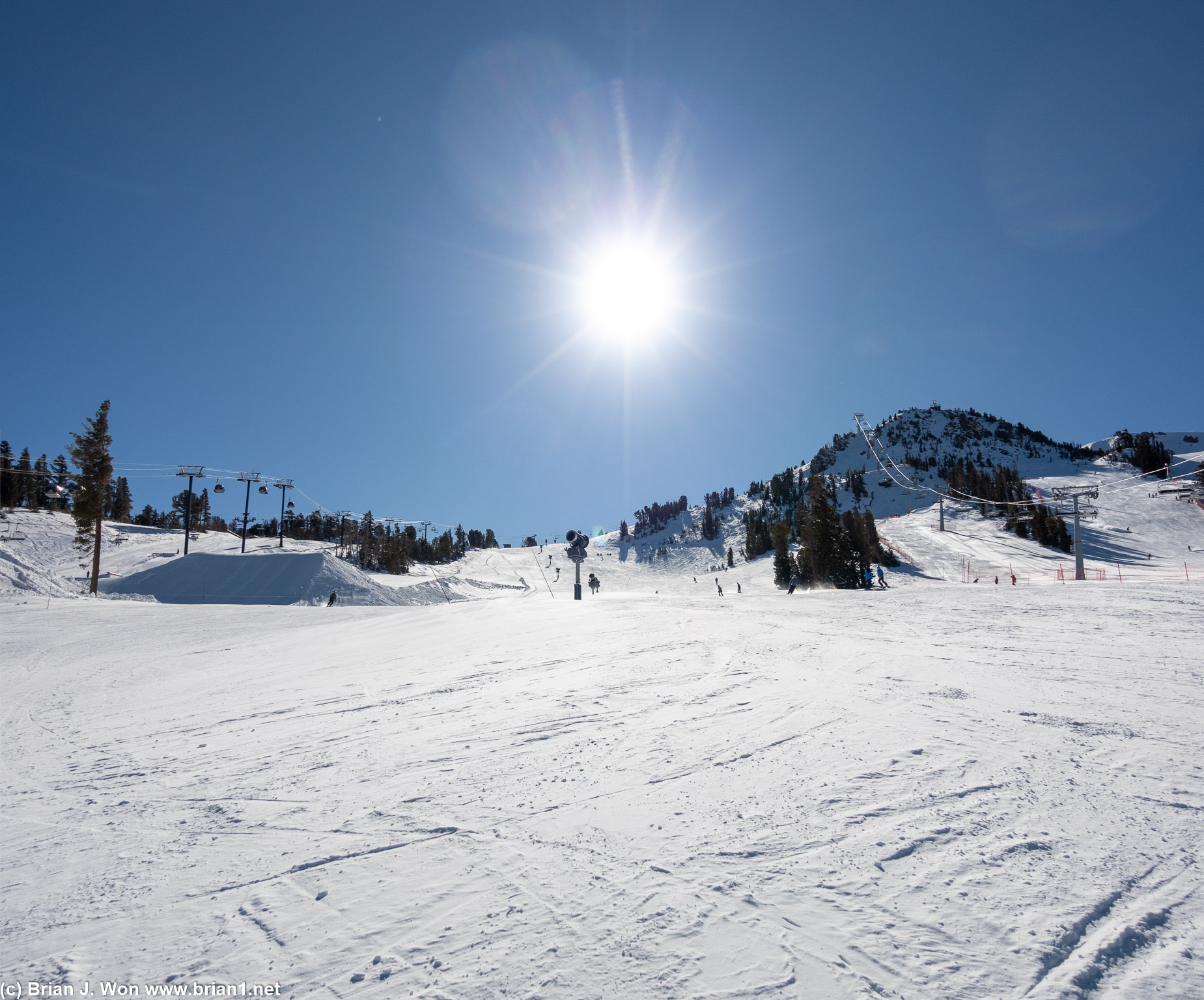 View from the bottom of Main Lodge.