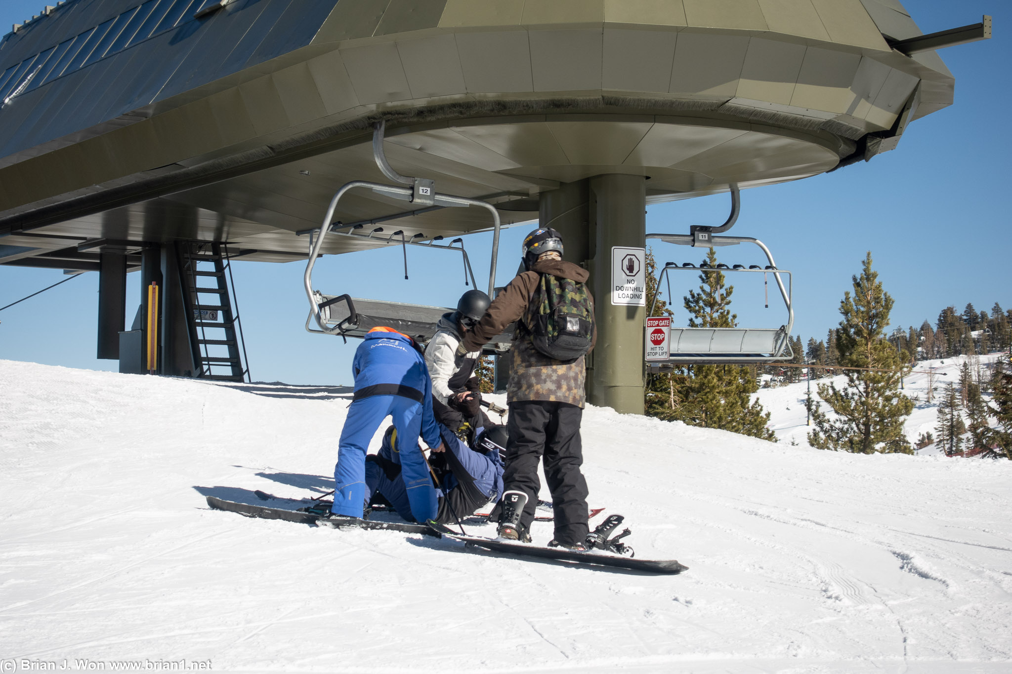 Madison's first time on skis.