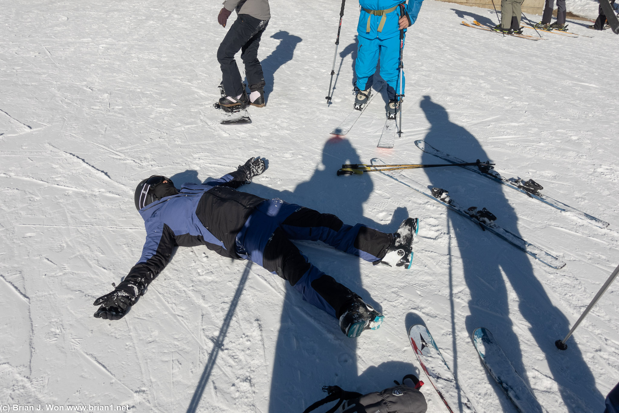 Madison's first day on skis.