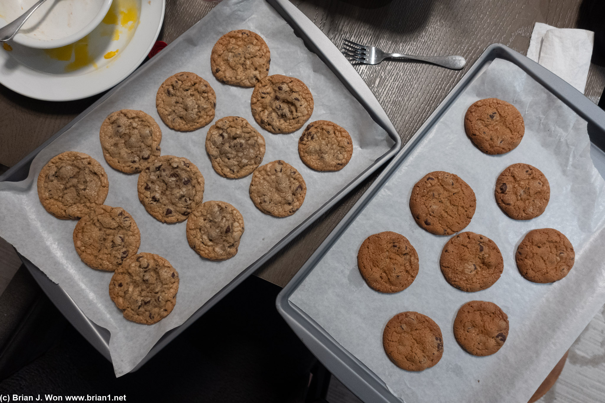 Chris went with an extra large batch of cookies.