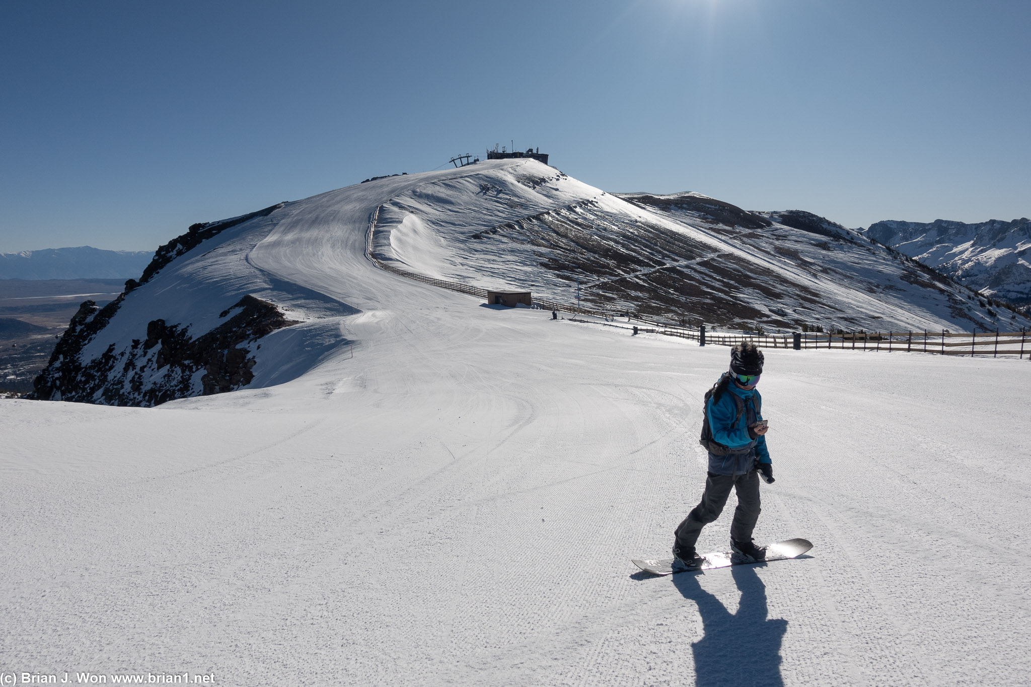 At the top of Cornice.