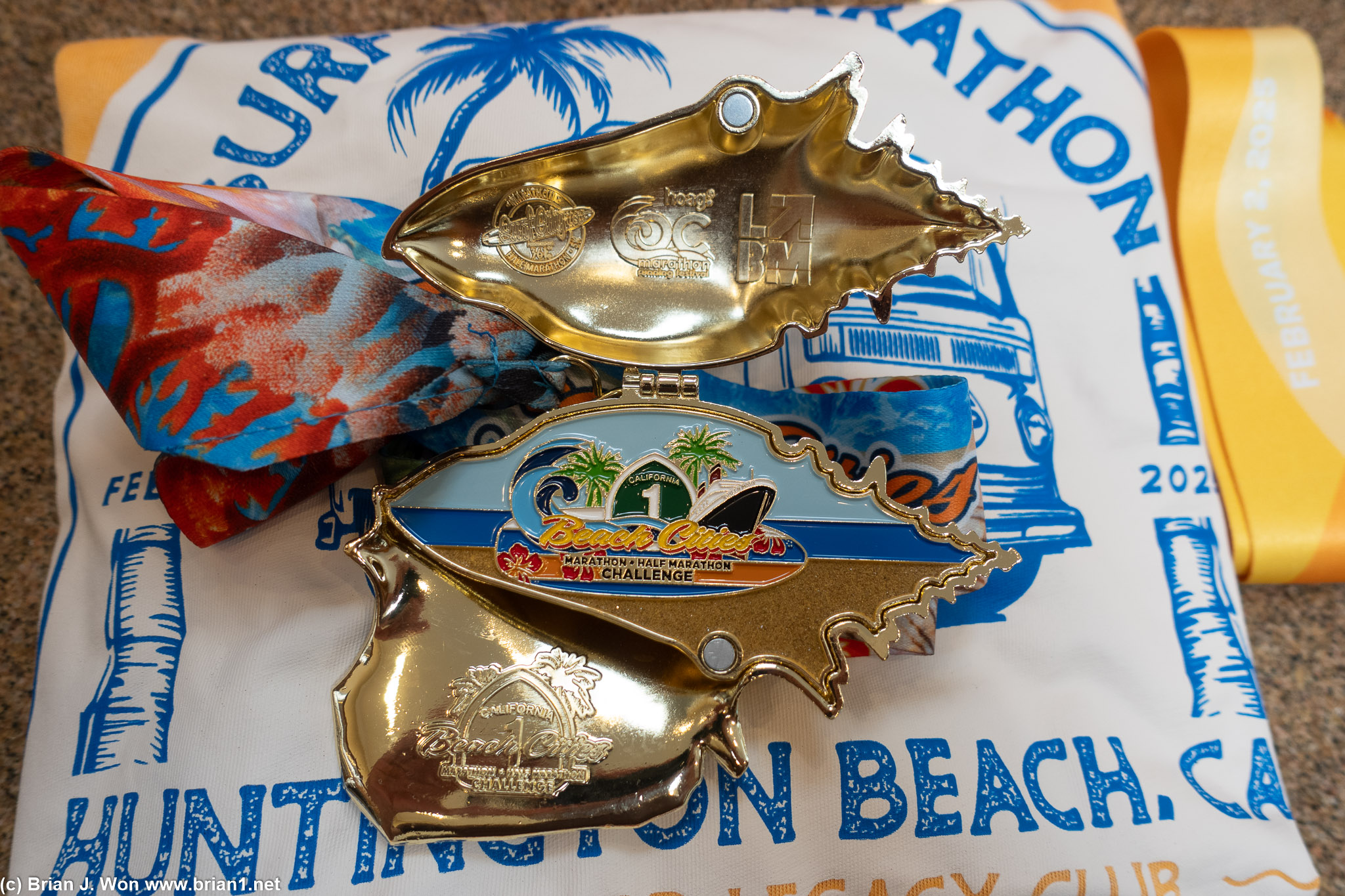 2025 Beach Cities Challenge medal.