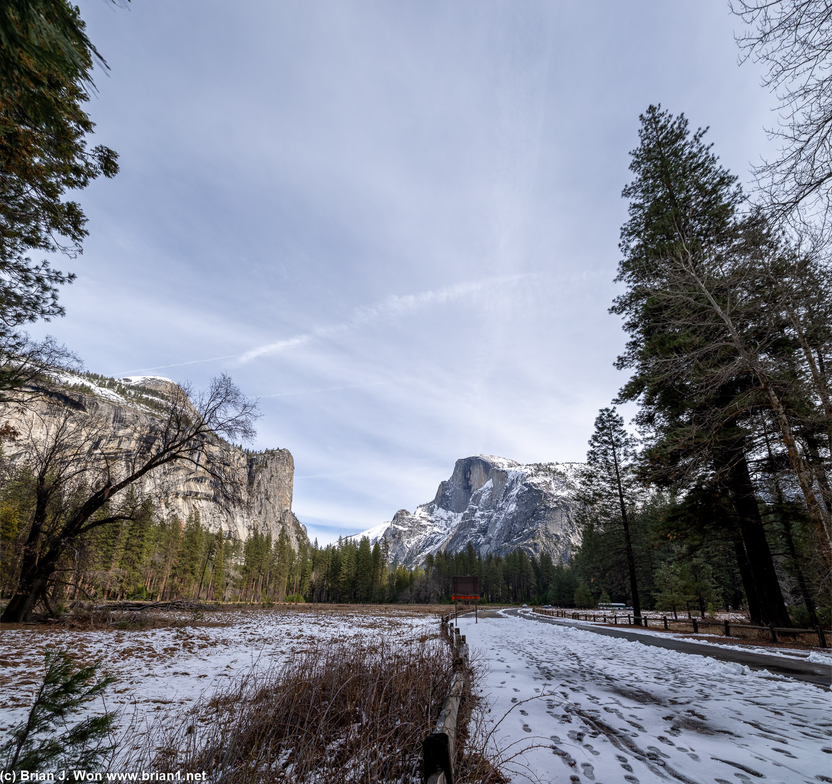 View of Half Dome in the distance.