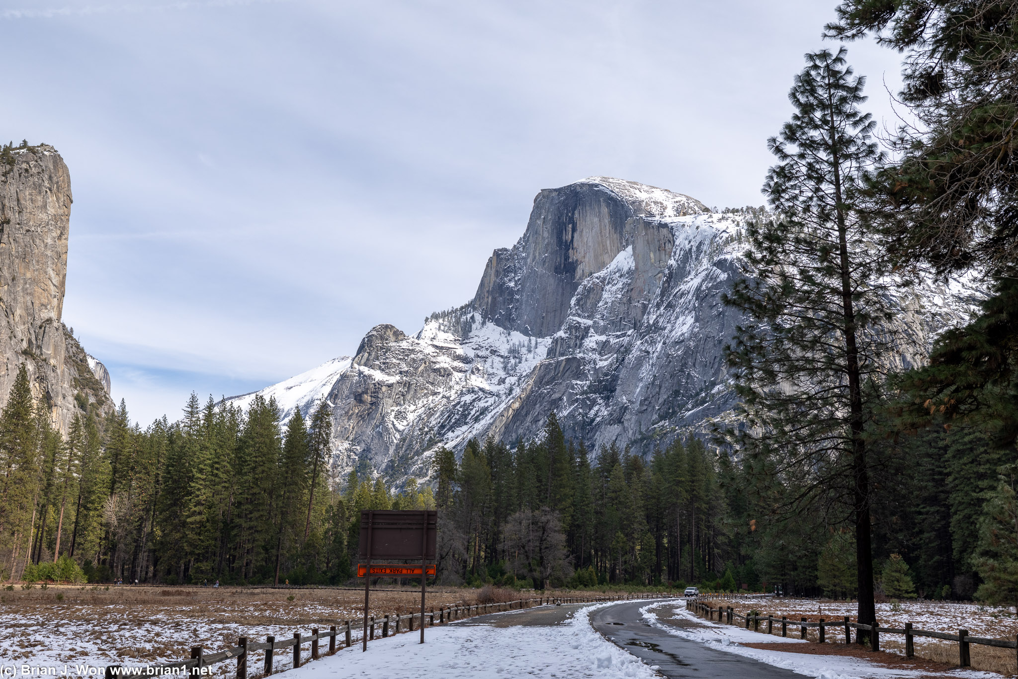 View of Half Dome in the distance.