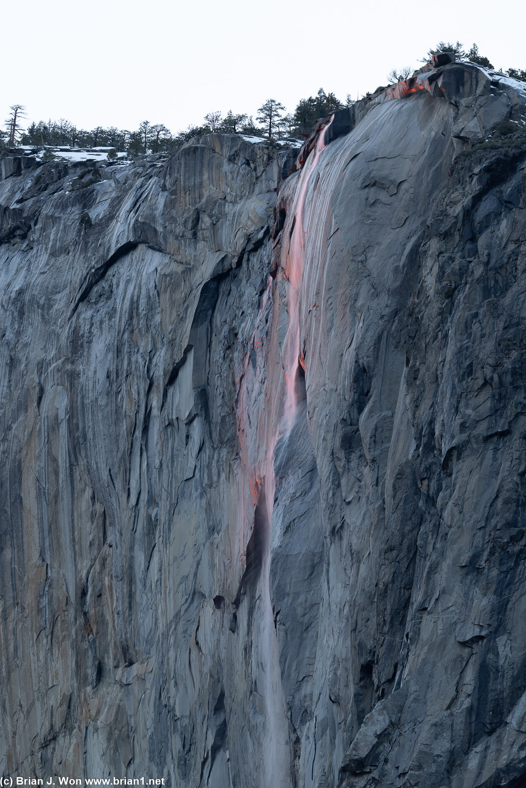 Firefall appeared about 2 minutes after sunset.